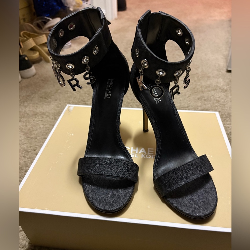 Michael Kors Black Ankle Strap Heels